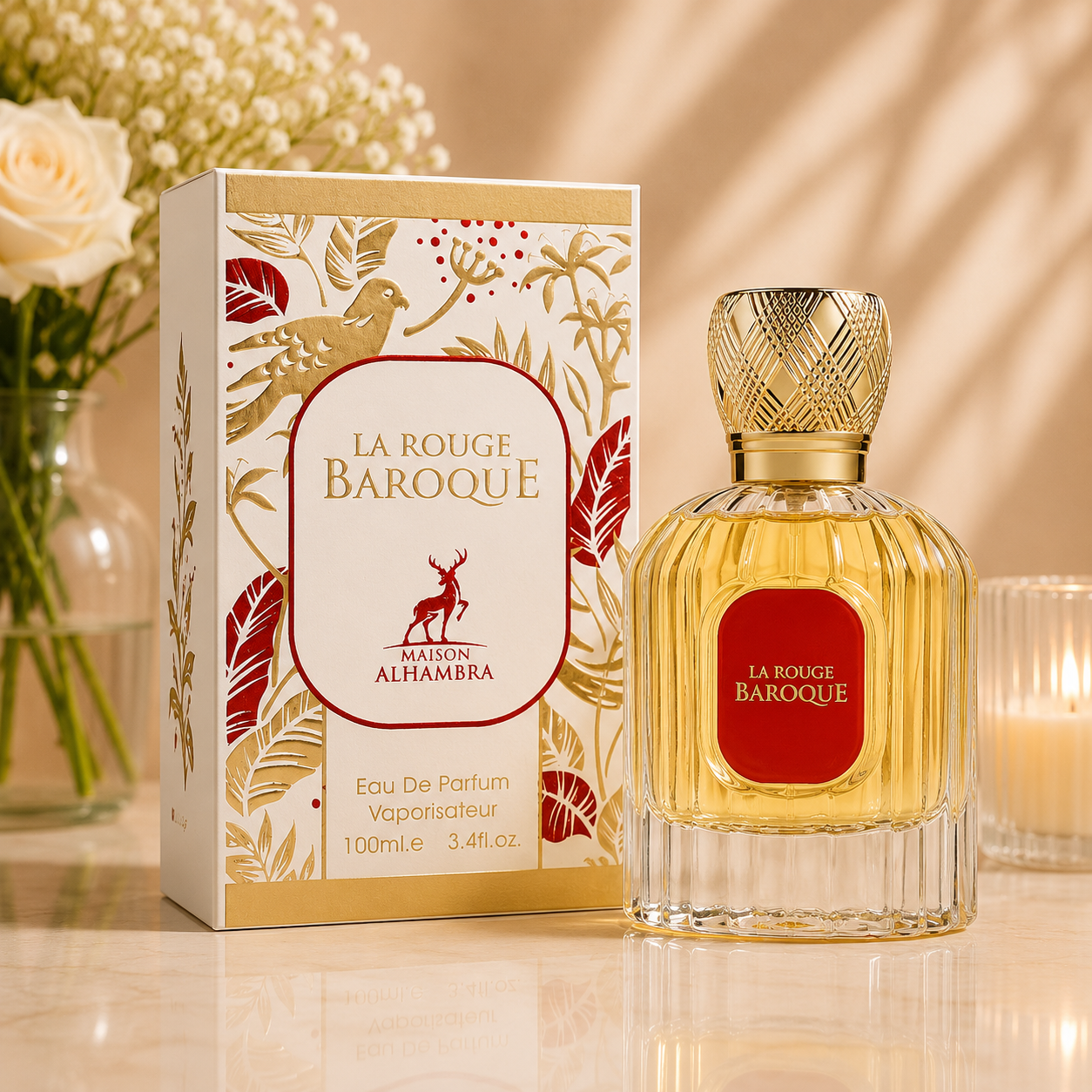 Maison Alhambra La Rouge Baroque Eau de Parfum 100ml / 3.4oz