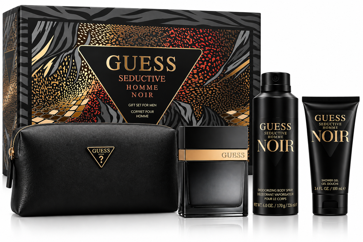 Guess Seductive Homme Noir 4-piece Gift Set for Men