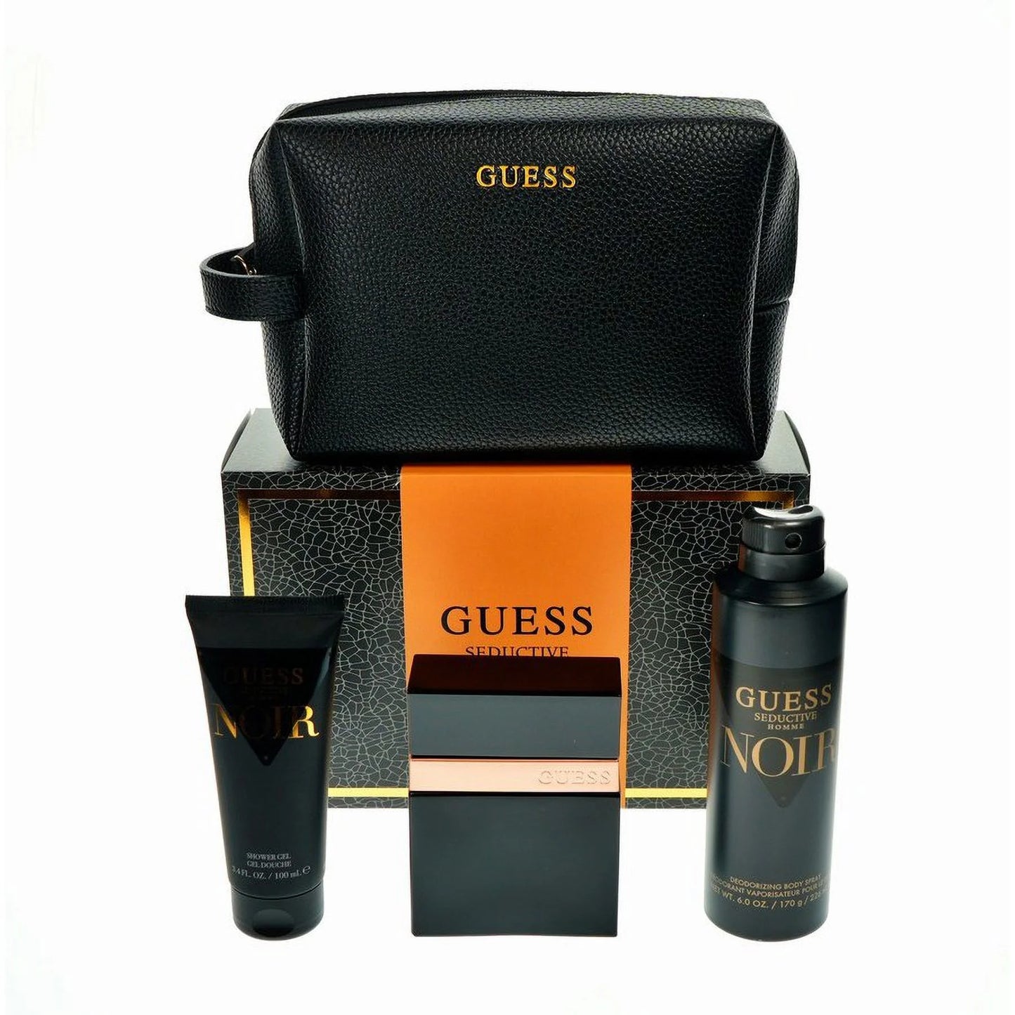 SET GUESS SEDUCTIVE HOMME NOIR 4PC