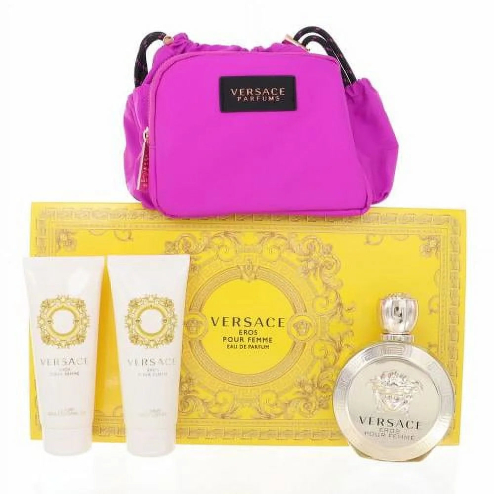 VERSACE EROS POUR FEMME EDP SET 4PC