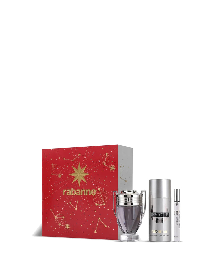 Paco Rabanne Invictus 3-Piece Gift Set (EDT 100 ml + Deodorant 150 ml + EDT Travel Spray 10 ml)
