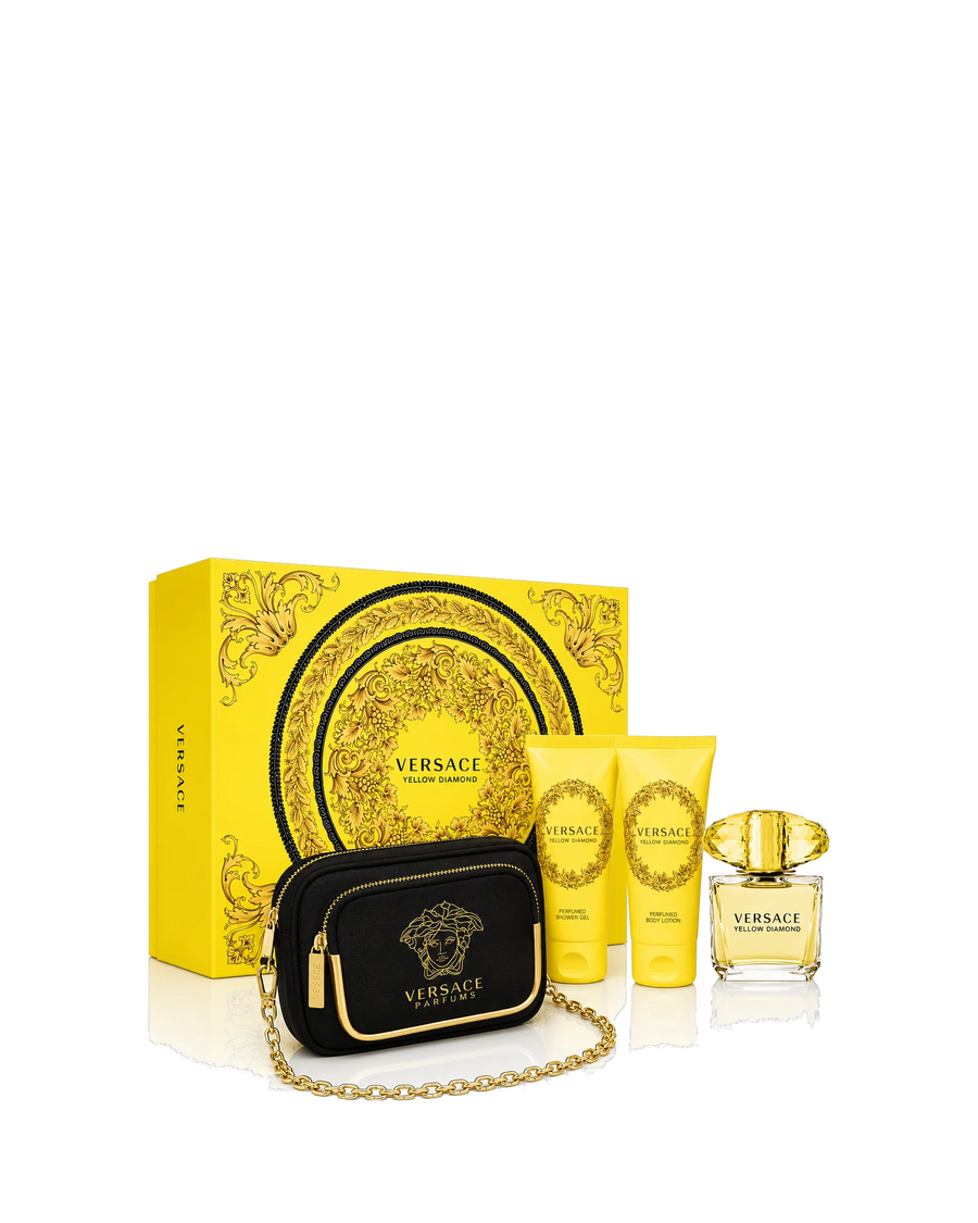 Versace Yellow Diamond 4-piece with Cross Bag EDT