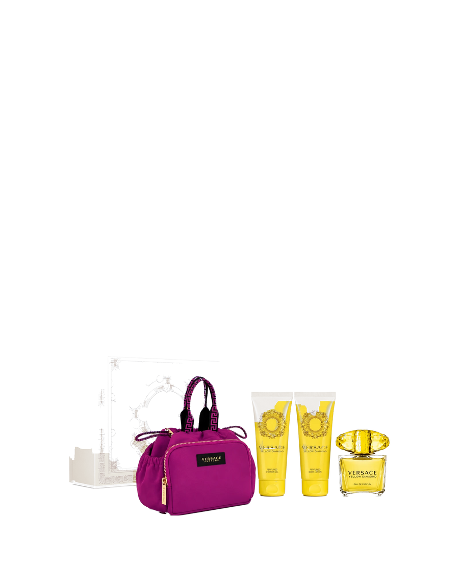 Versace Yellow Diamond 4-piece with Purple Pouch EDT