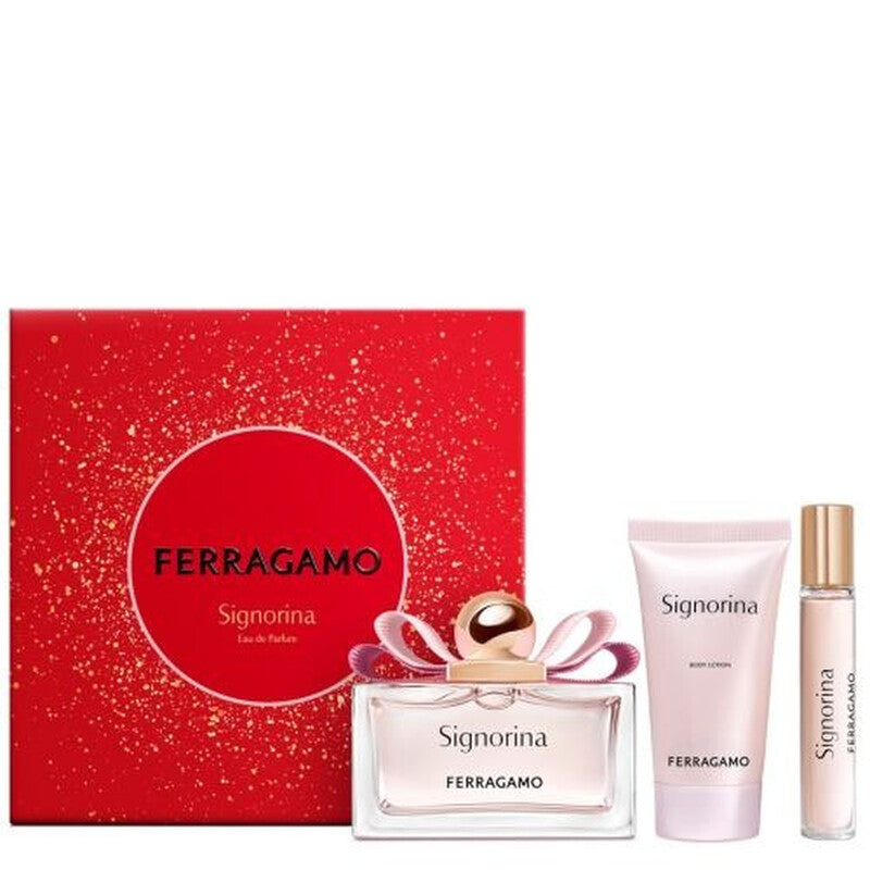 Salvatore Ferragamo Signorina 3pc Gift Set (Body Lot. 50ml+EDP 100ml+EDP 15ml)