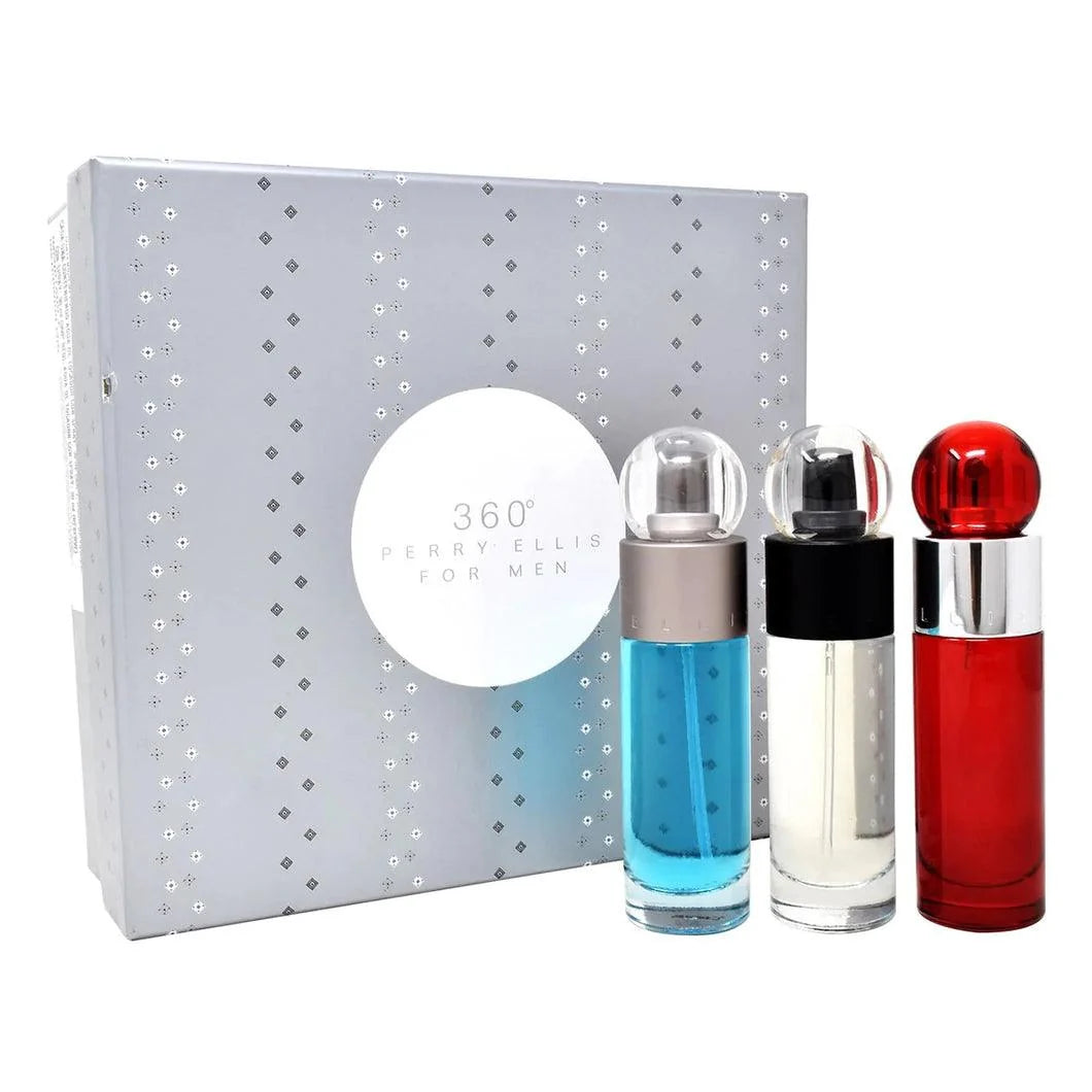 Perry Ellis 360 Trio 3PC Set (360 Men EDT 30ml+360 Red Men EDT 30ml+ Reserve Men EDT 30ml)