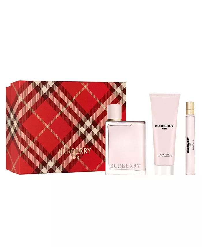 Burberry Her 3pc Gift Set (EDP 100ml+EDP 10ml + Body Lotion 75ml)