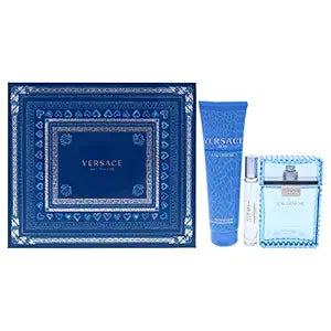 Versace Man Eau Fraiche by Versace for Men - 3 Pc Gift Set 3.4oz EDT Spray, 10ml EDT Spray, 5oz Bath and Shower Gel