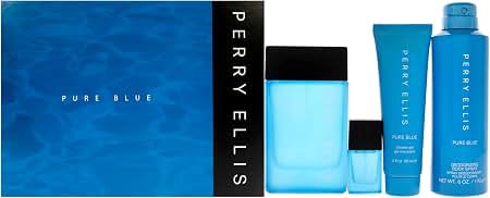 Perry Ellis Pure Blue 4pc Gift Set (EDT 100ml+Deodorant Spray 170g+SG 90ml+ EDT 7.5ml)