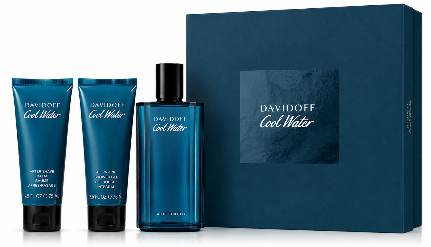 Davidoff Cool Water for Men 3PC Set EDT 125 ml / AS / SG