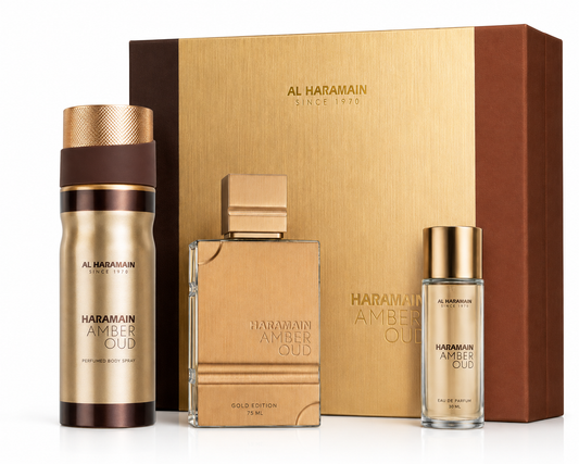 Al Haramain Amber Oud Gold Edition 3PC Set EDP 75 ml, 30 ml / BS