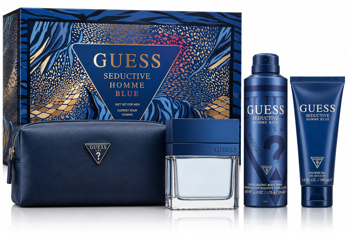 Guess Seductive Homme Blue 4-piece Gift Set for Men