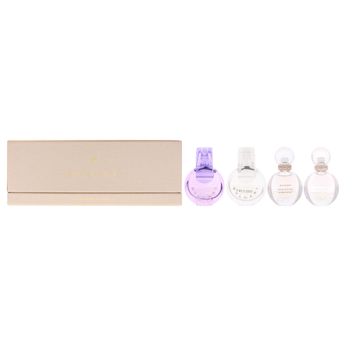 BVLGARI 4pc Gift Set ( Amethyste EDT 5ml+ Crystalline EDT 5ml+ Rose Goldea EDT 5ml+ Rose Goldea EDP 5ml)
