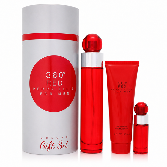 Perry Ellis 360 Red Deluxe for Men 3-Piece Gift Set