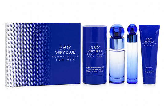 Perry Ellis 360 Very Blue for Men 4-Piece Gift Set