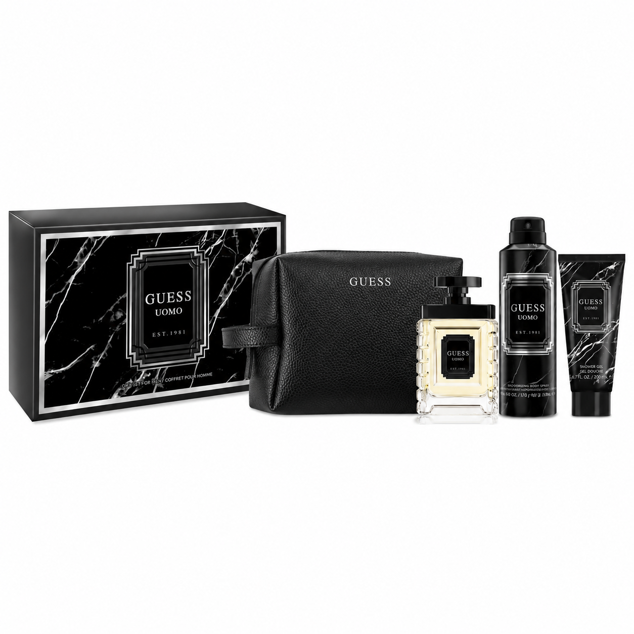 Guess Uomo Est. 1981 for Men "nueva Presentacion" 4-Piece Gift Set