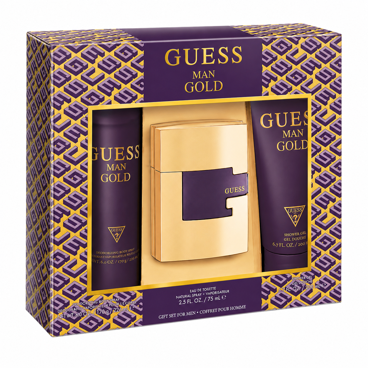 Guess Man Gold for Men "presentacion Anterior" 3-Piece Gift Set