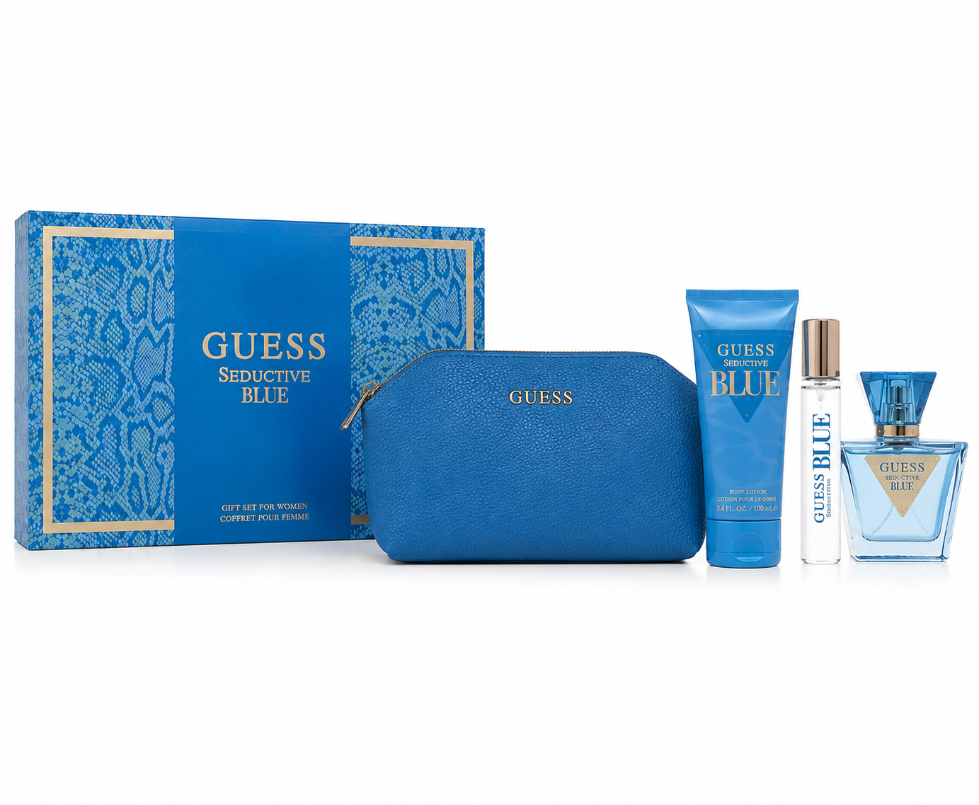 Guess Seductive Blue 4-piece with Pouch EDT
