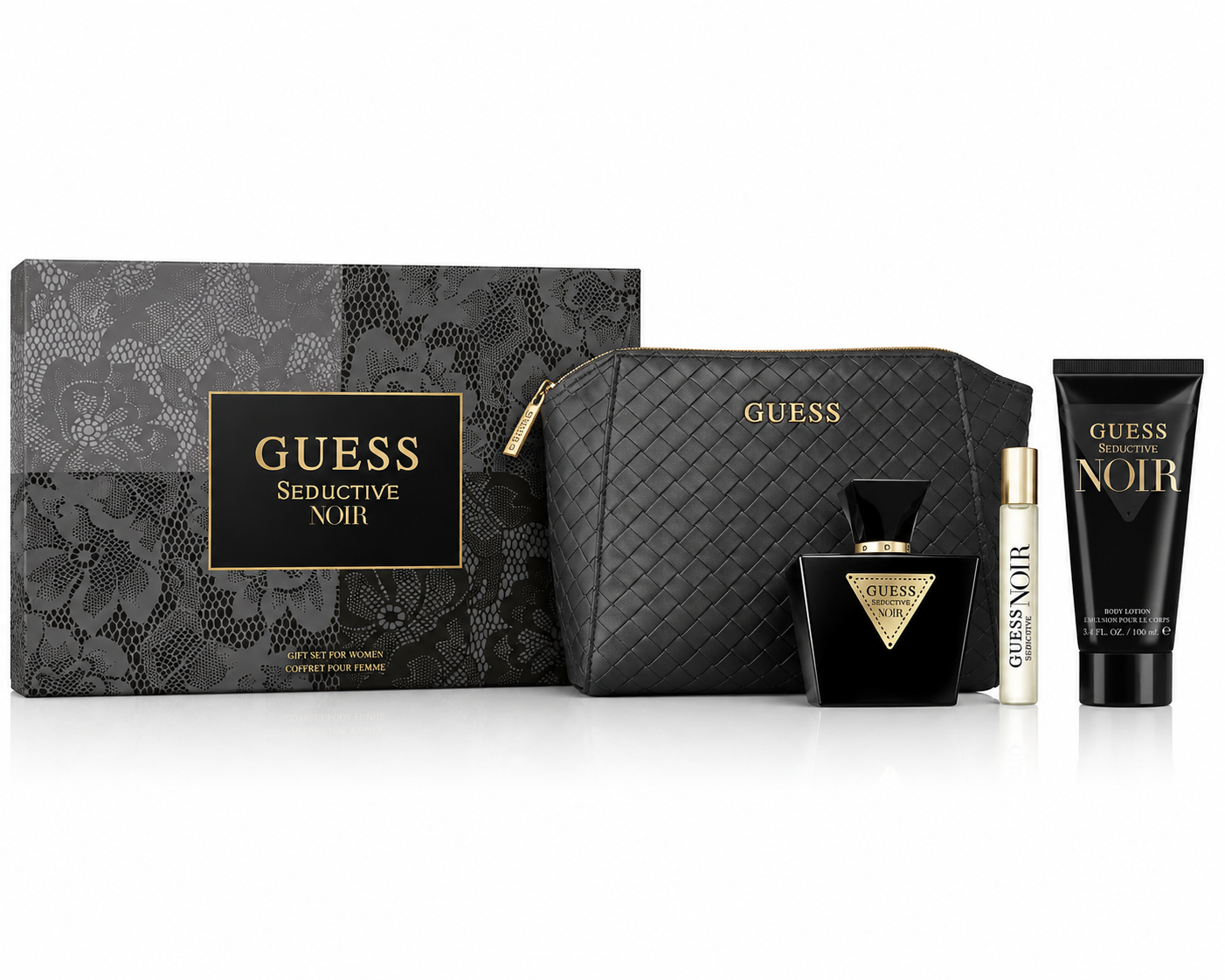 Guess Seductive Noir 4-piece with Pouch EDT