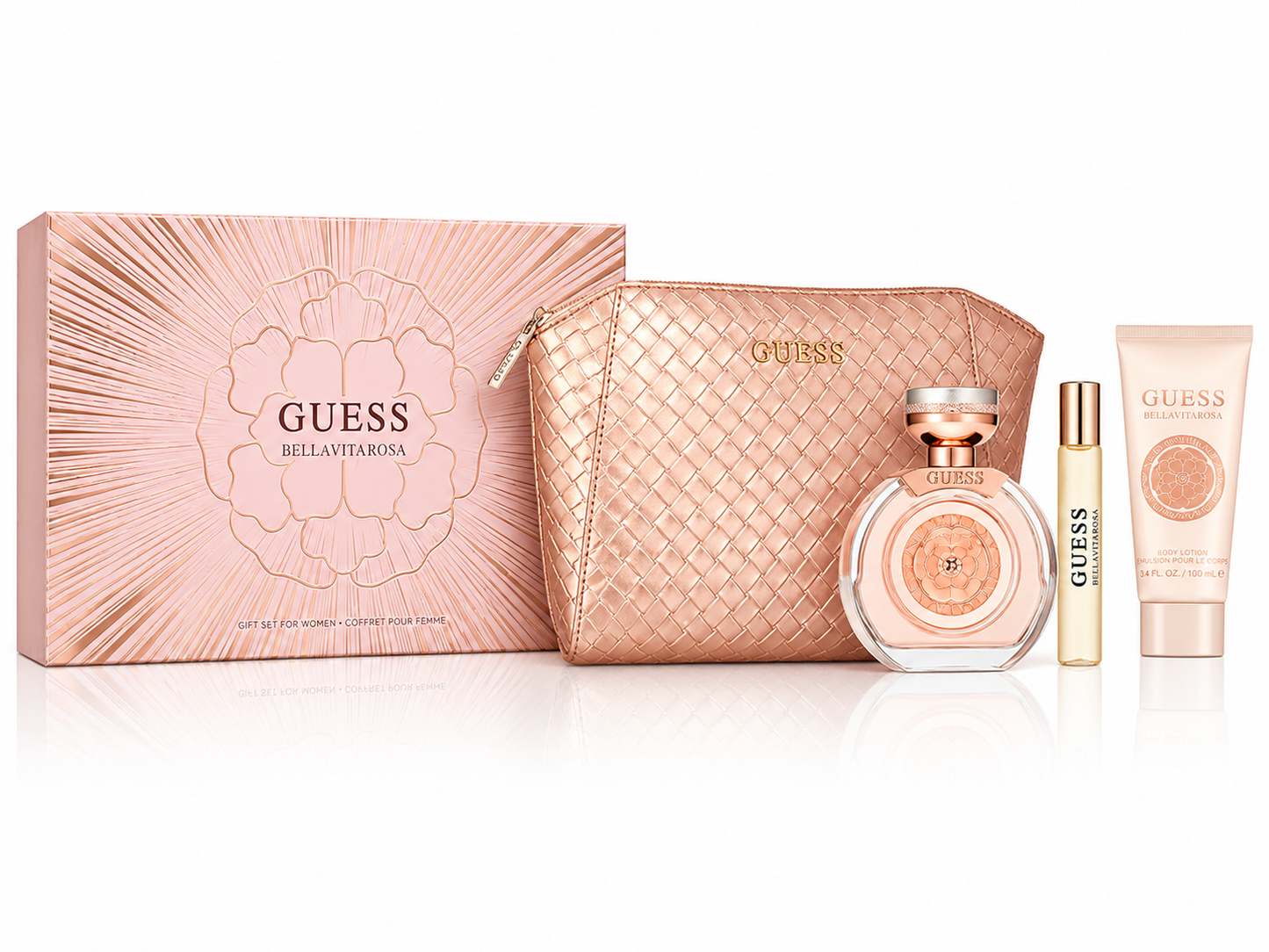 Guess Bella Vita Rosa 4-piece with Pouch EDT