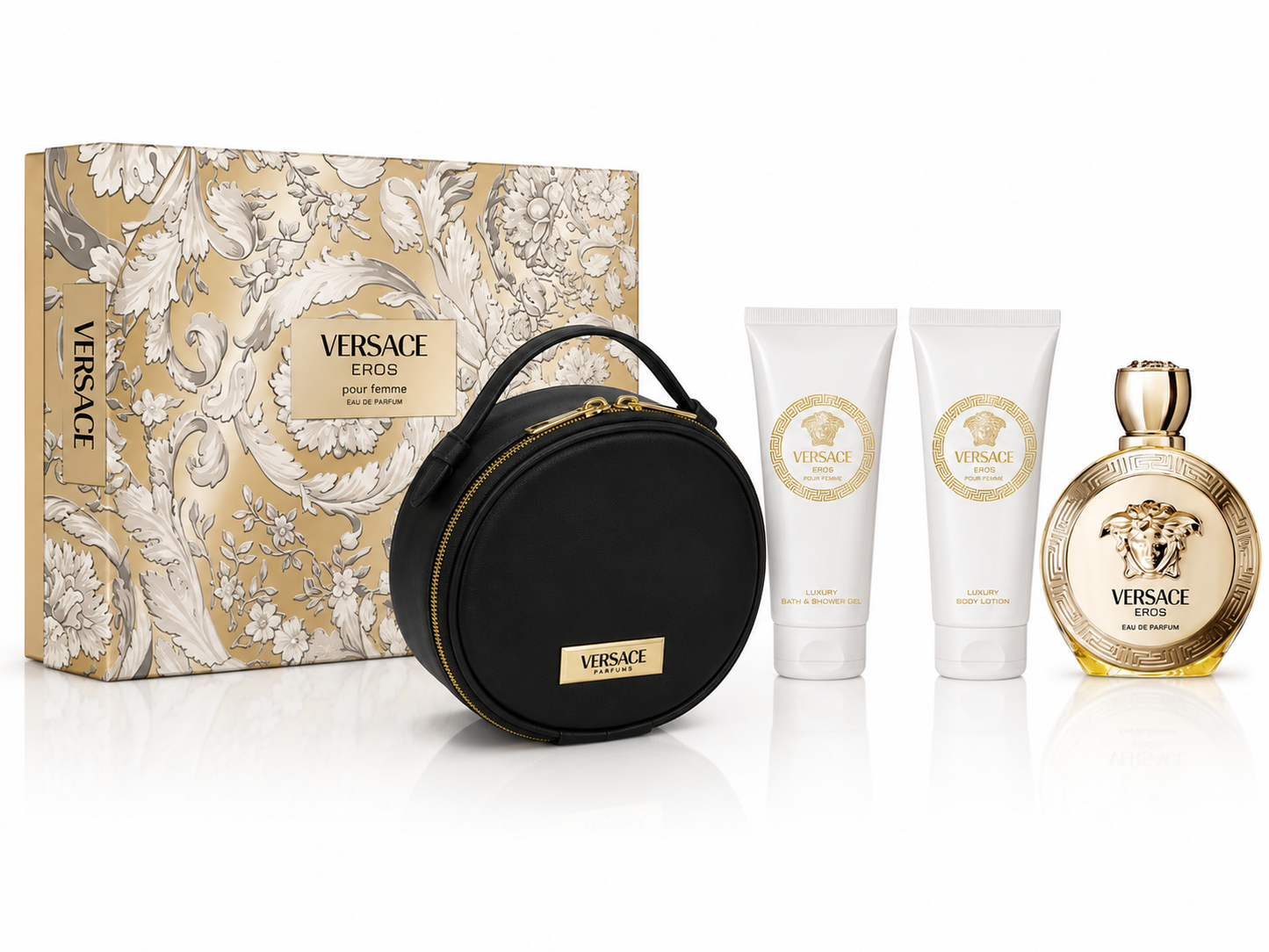 Versace Eros pour FEMME EDP 4-piece with Pouch EDP