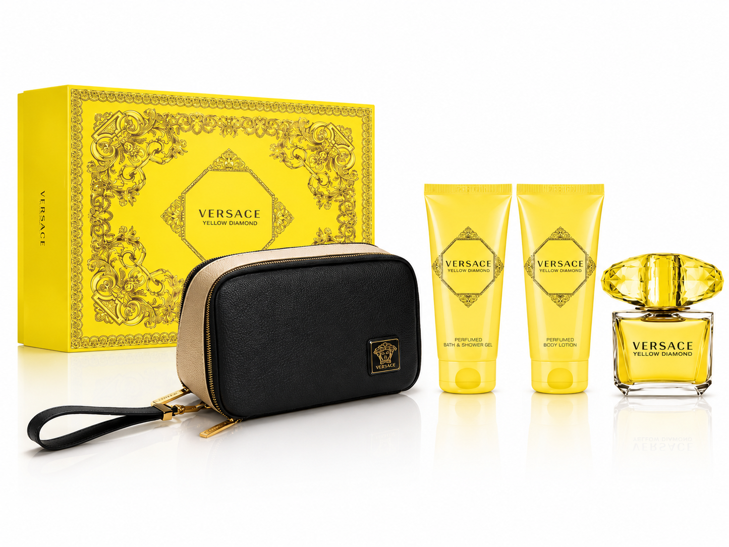 Versace Yellow Diamond 4-piece with Wallet EDT