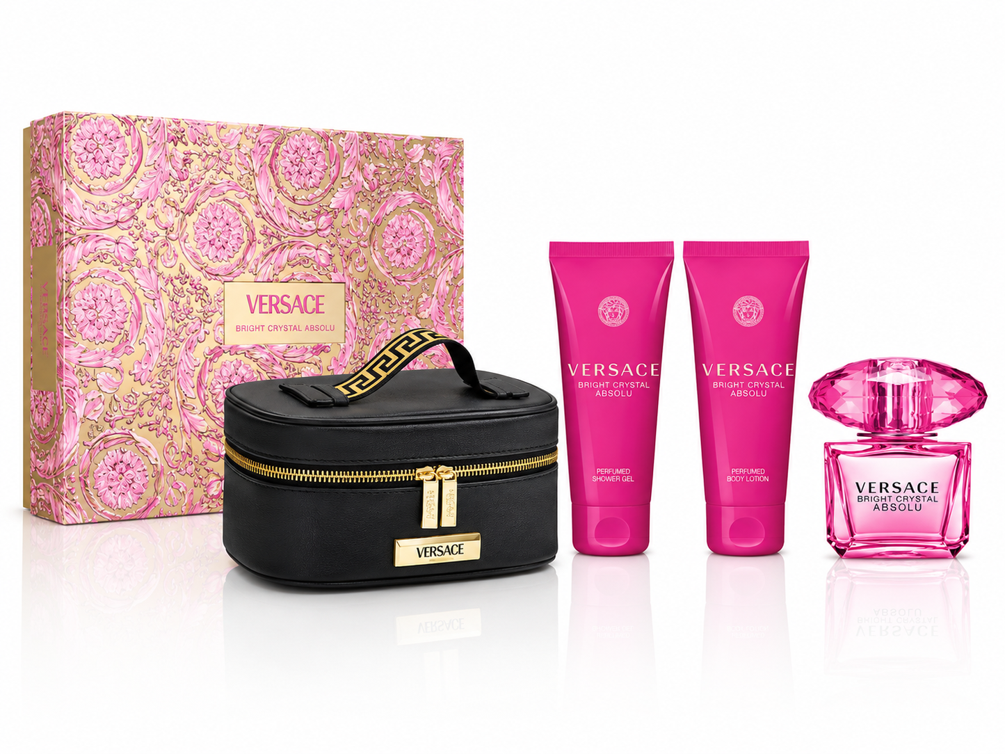 Versace Bright Crystal Absolu 4-piece with Pouch EDP