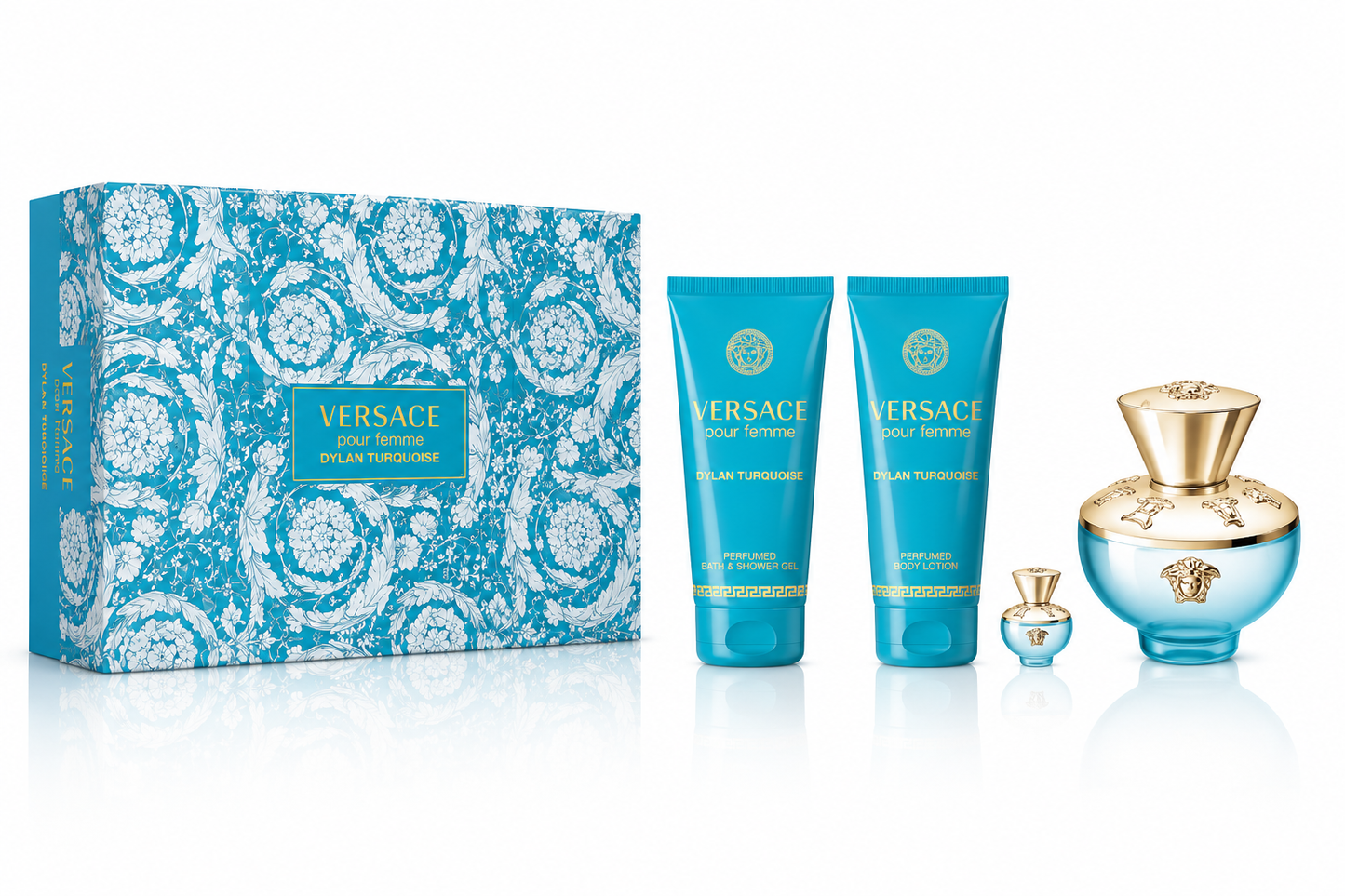 Versace Dylan Turquoise 4-piece with Mini EDT
