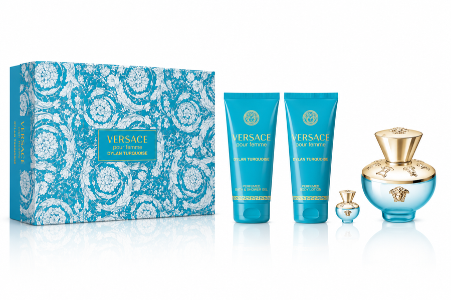 Versace Dylan Turquoise 4-piece with Mini EDT