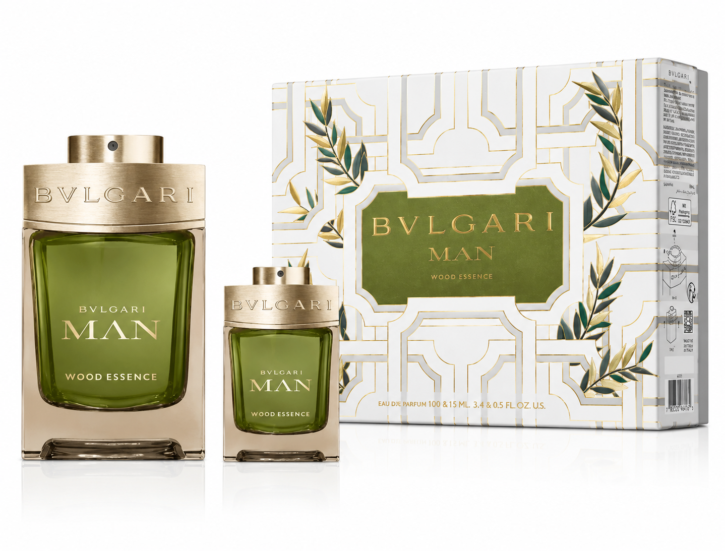 Bvlgari Man "wood Essence" EDP 100 & 15ml / 3.4 & 0.5oz 2-Piece Gift Set