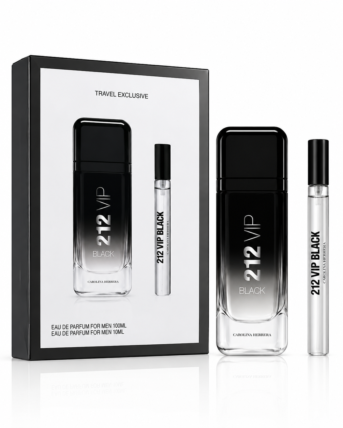 Carolina Herrera 212 VIP Black Travel Exclusive 2 PCS Set w/Mini EDP 100 ml/10 ml