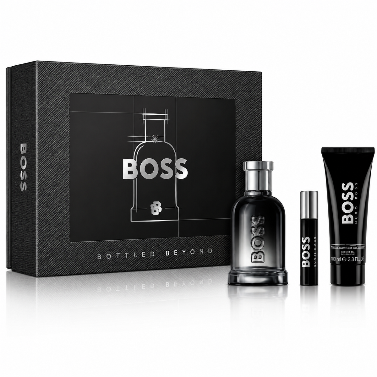 Hugo Boss Bottled Beyond 3PC for Men Set 100ML EDP + 10ML Mini+75ML Deo Stick EDP