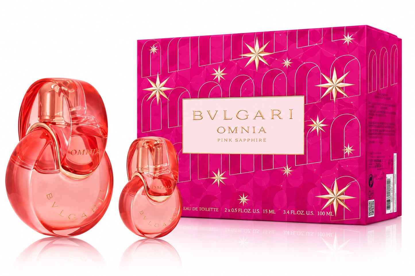 Bvlgari Omnia Coral EDT 100 & 15ml / 3.4 & 0.5oz Gift Set