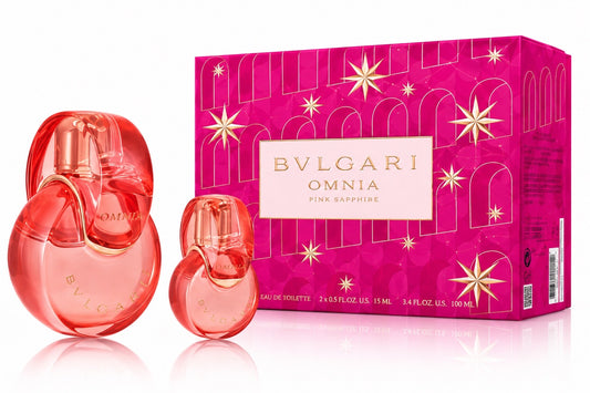 Bvlgari Omnia Coral EDT 100 & 15ml / 3.4 & 0.5oz Gift Set