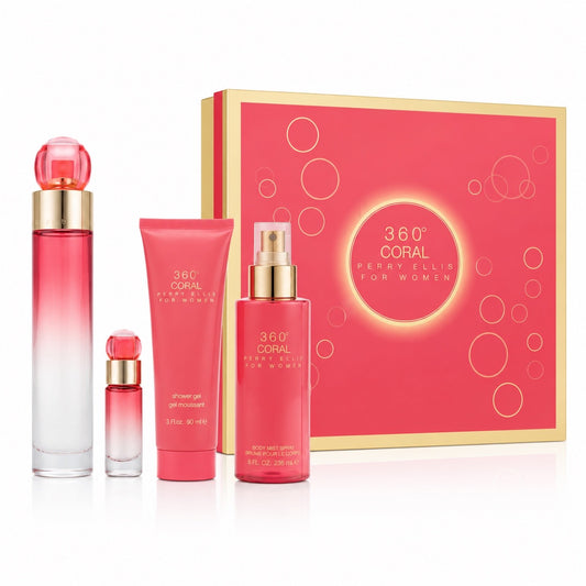 Perry Ellis 360 Coral 4PC Set EDT