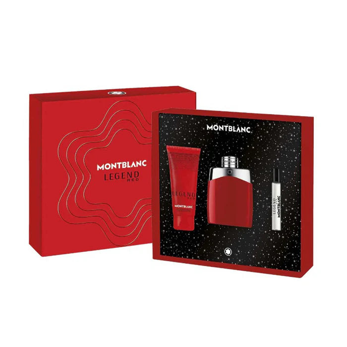 SET MONTBLANC LEGEND RED 3 PC