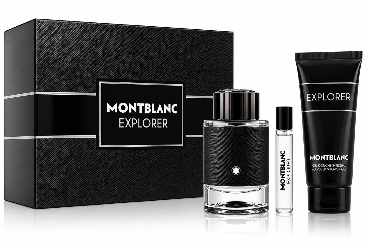 Montblanc Explorer Gift Set 3 PCS (EDP 100ml +  EDP 7.5ml + Shower Gel 100ml)