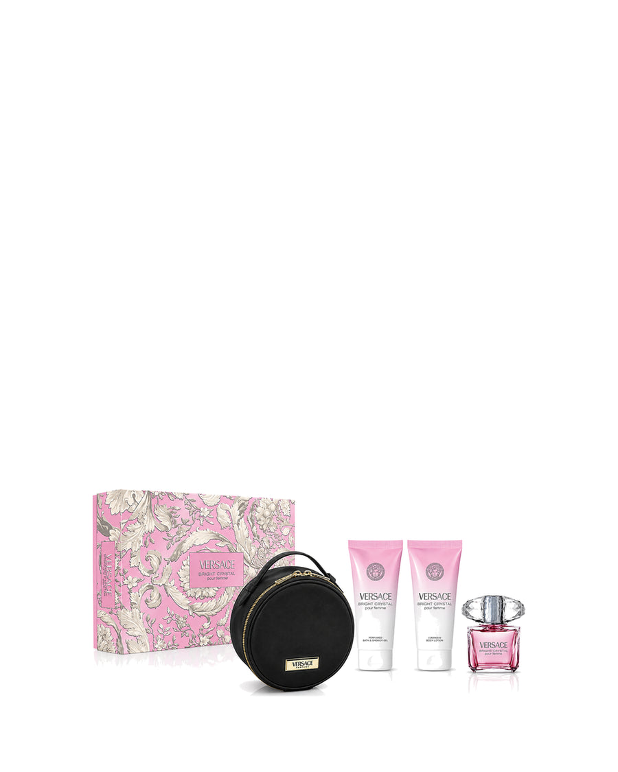 Versace Bright Crystal 4-Piece with Rounded Pouch EDT