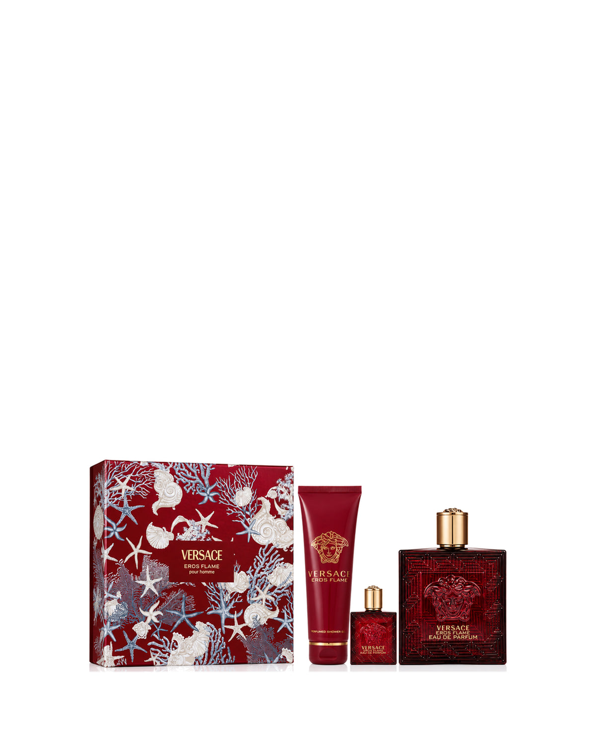 Versace Eros Flame Pour Homme 3-Piece Set with Shower Gel & 5 ml Mini