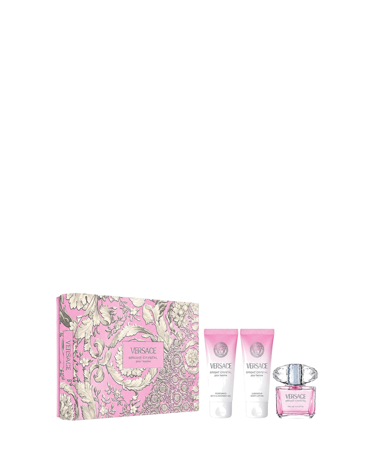Versace Bright Crystal 3-Piece Gift Set (SG 50 ml + Body Lotion 50 ml + EDT 50 ml)