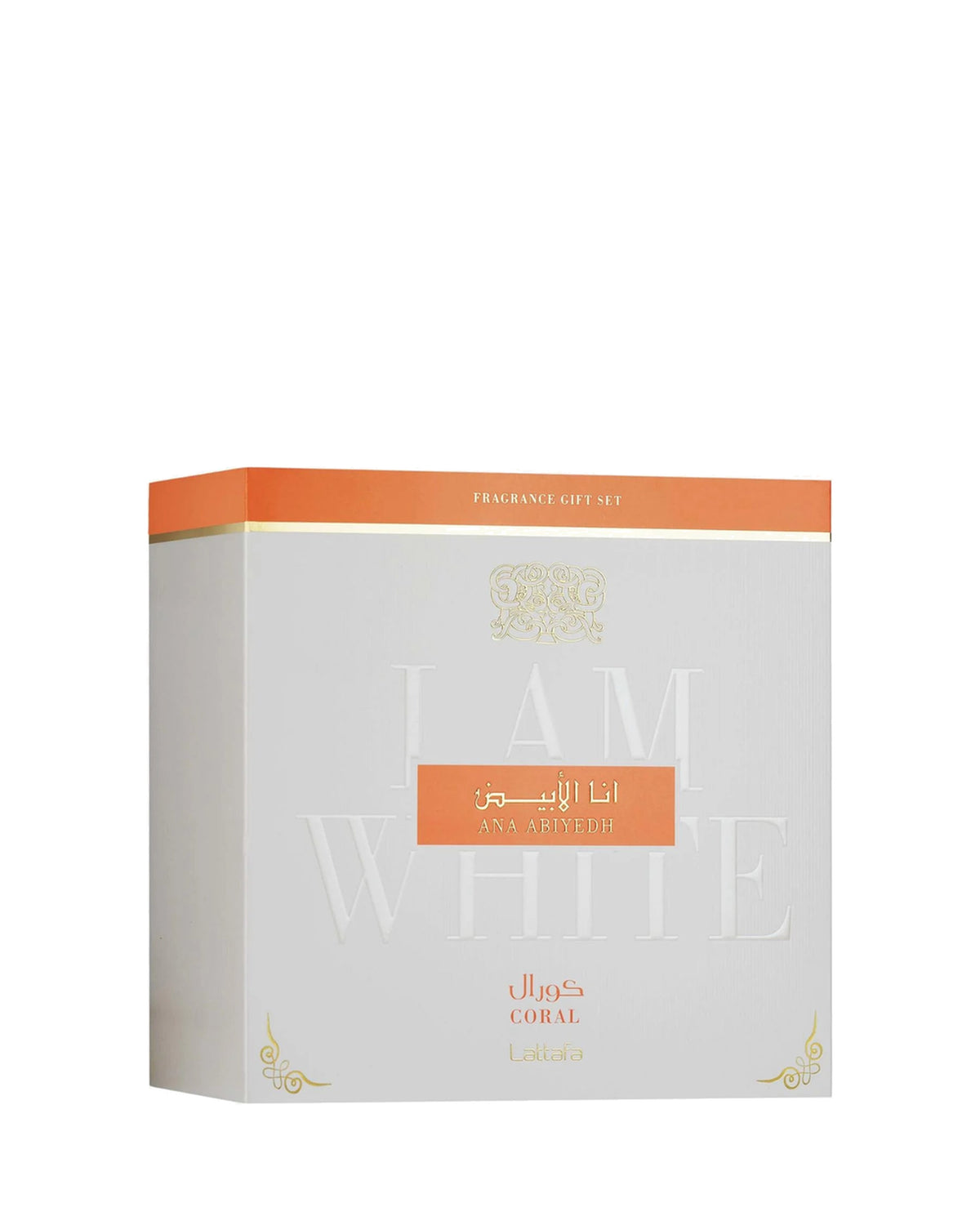Lattafa Ana Abiyedh I Am White Coral 3-Piece Gift Set (EDP 60 ml + Travel Spray 12 ml + Hair Mist 50 ml)