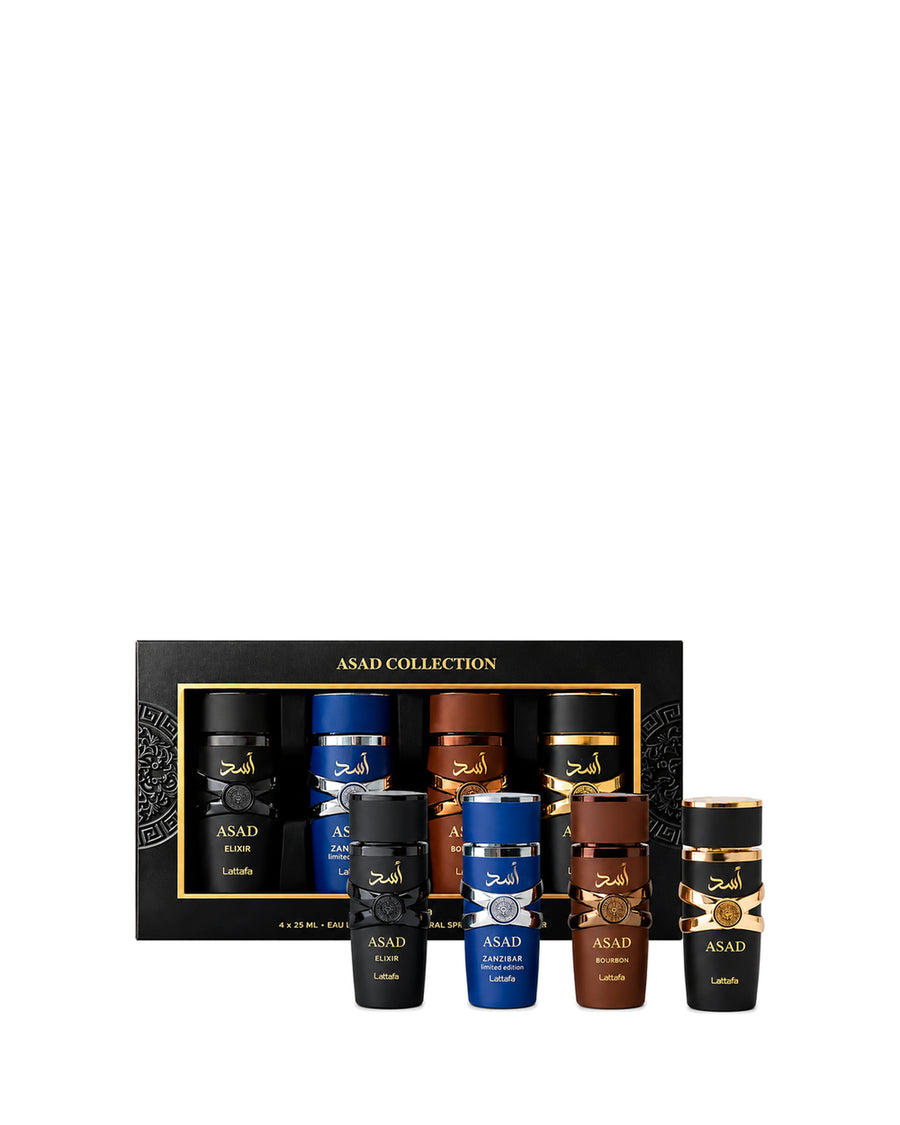 Lattafa Asad Collection EDP Natural Spray / Vaporisateur 25 ml x 4-Piece Gift Set