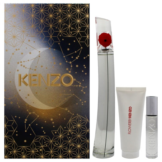 Flower By Kenzo For Women - 3 Pc Gift Set