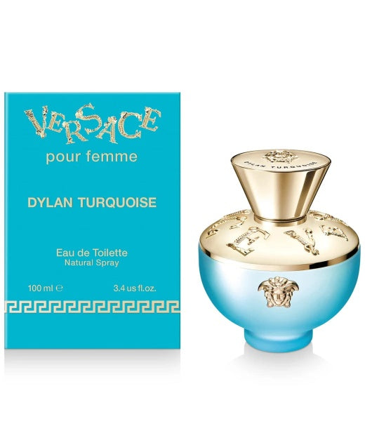 Versace Dylan Turquoise For Women Edt 3.4 Oz .