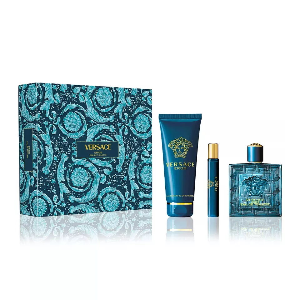 VERSACE EROS EAU DE TOILETTE 3PCS SET EDT (M)